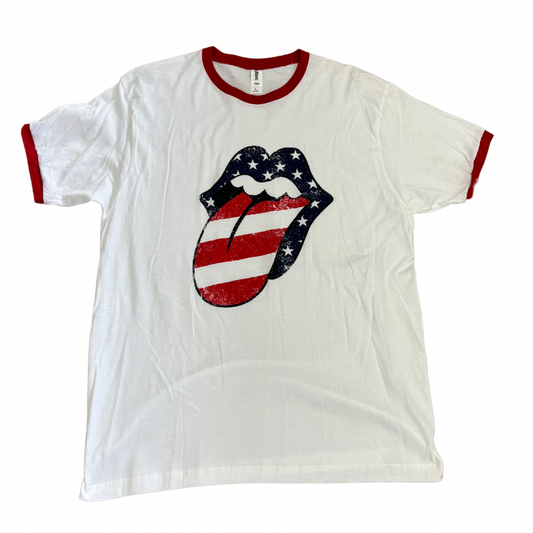 USA Kiss Ringer T-Shirt