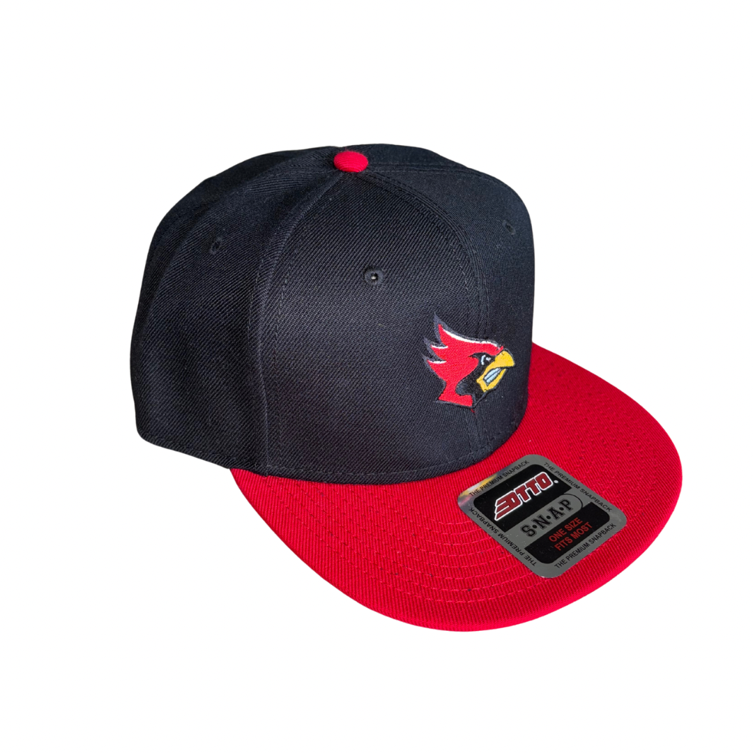 Cardinal Black Snapback Hat