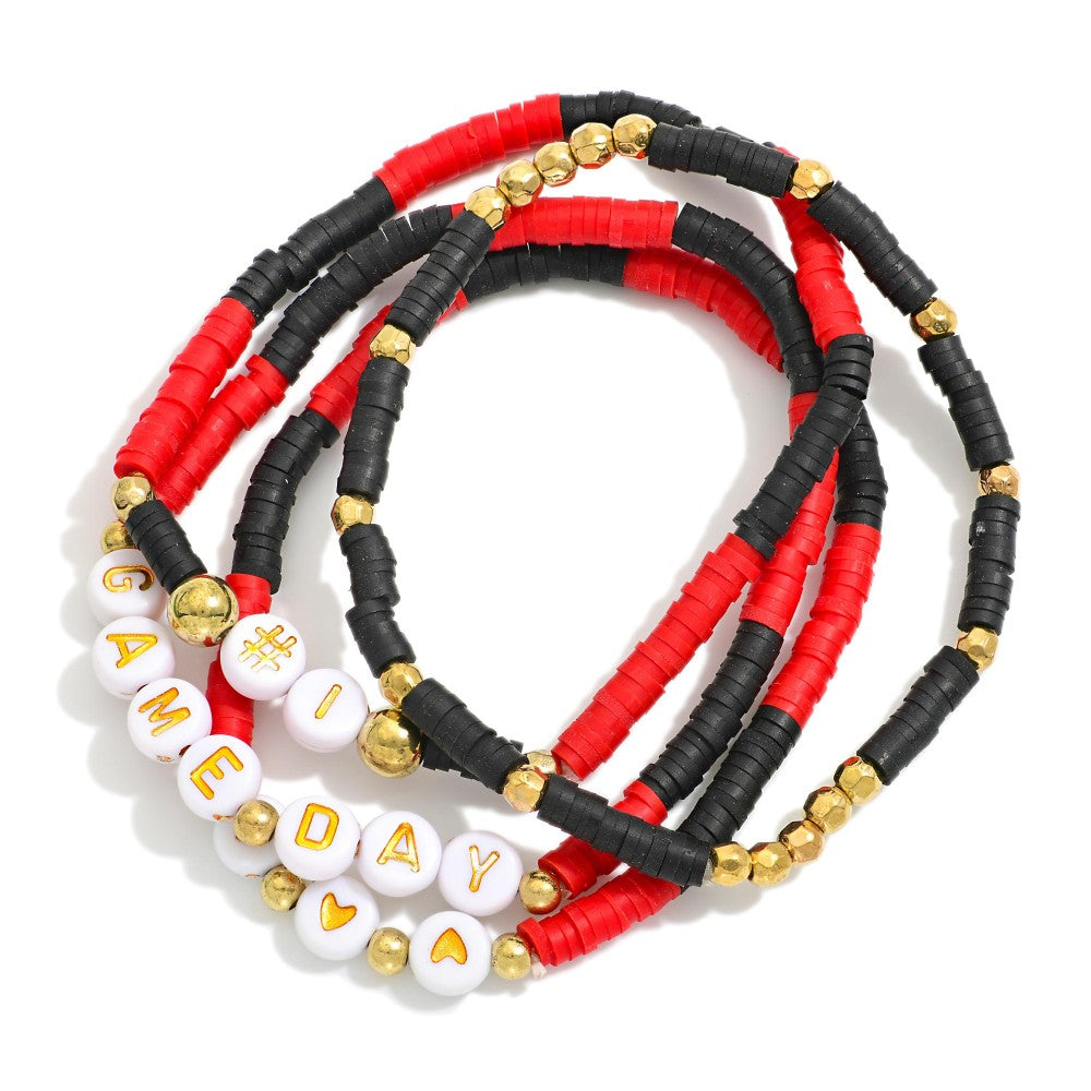 #1 Game Day Heishi Beaded Bracelets