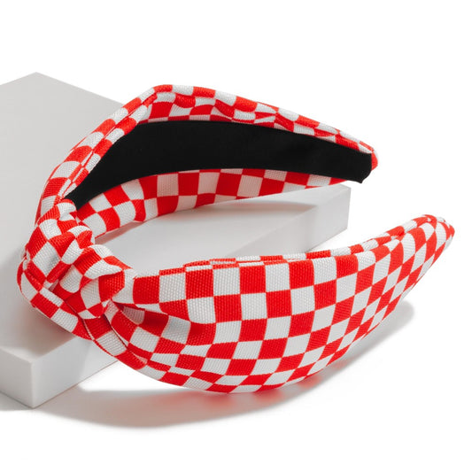 Checkered Game Day Knotted Headband