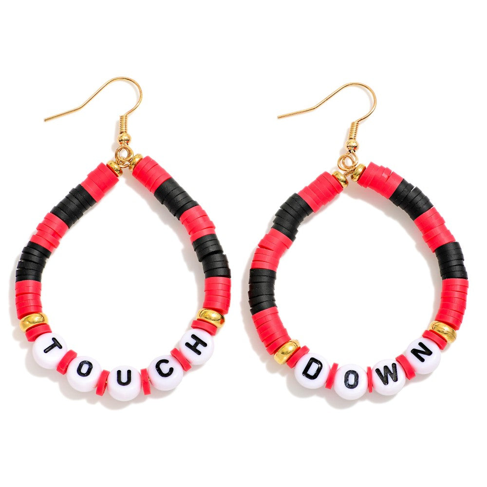 Touchdown Teardrop Drop Earrings