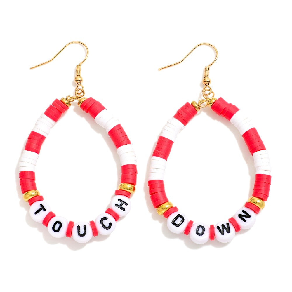 Touchdown Teardrop Drop Earrings